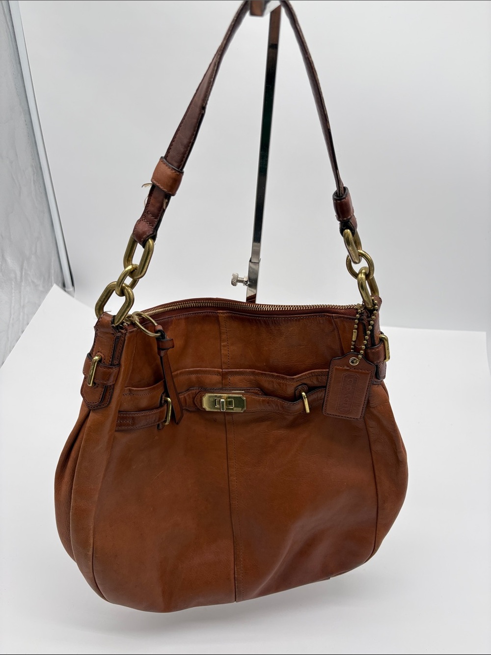 Coach Ashlyn Tan Leather Hobo Satchel F17816 BLEMISH